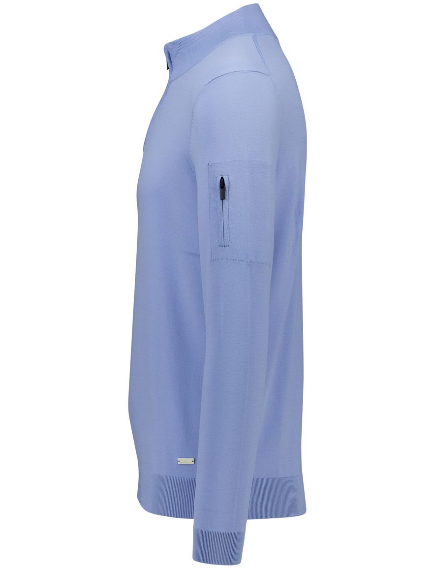 Born with Appetite race half zip trui lichtblauw