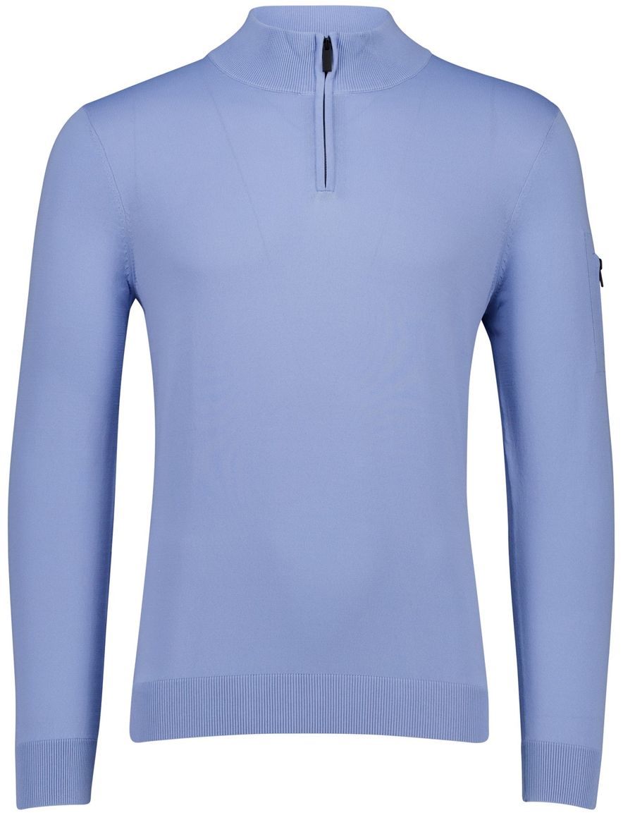 Born with Appetite race half zip trui lichtblauw