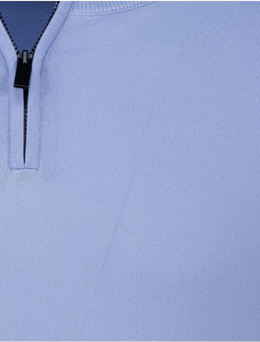 Born with Appetite race half zip trui lichtblauw