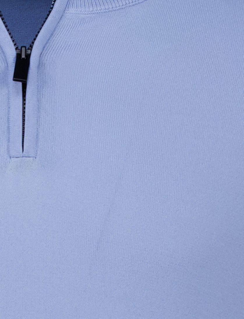 Born with Appetite race half zip trui lichtblauw