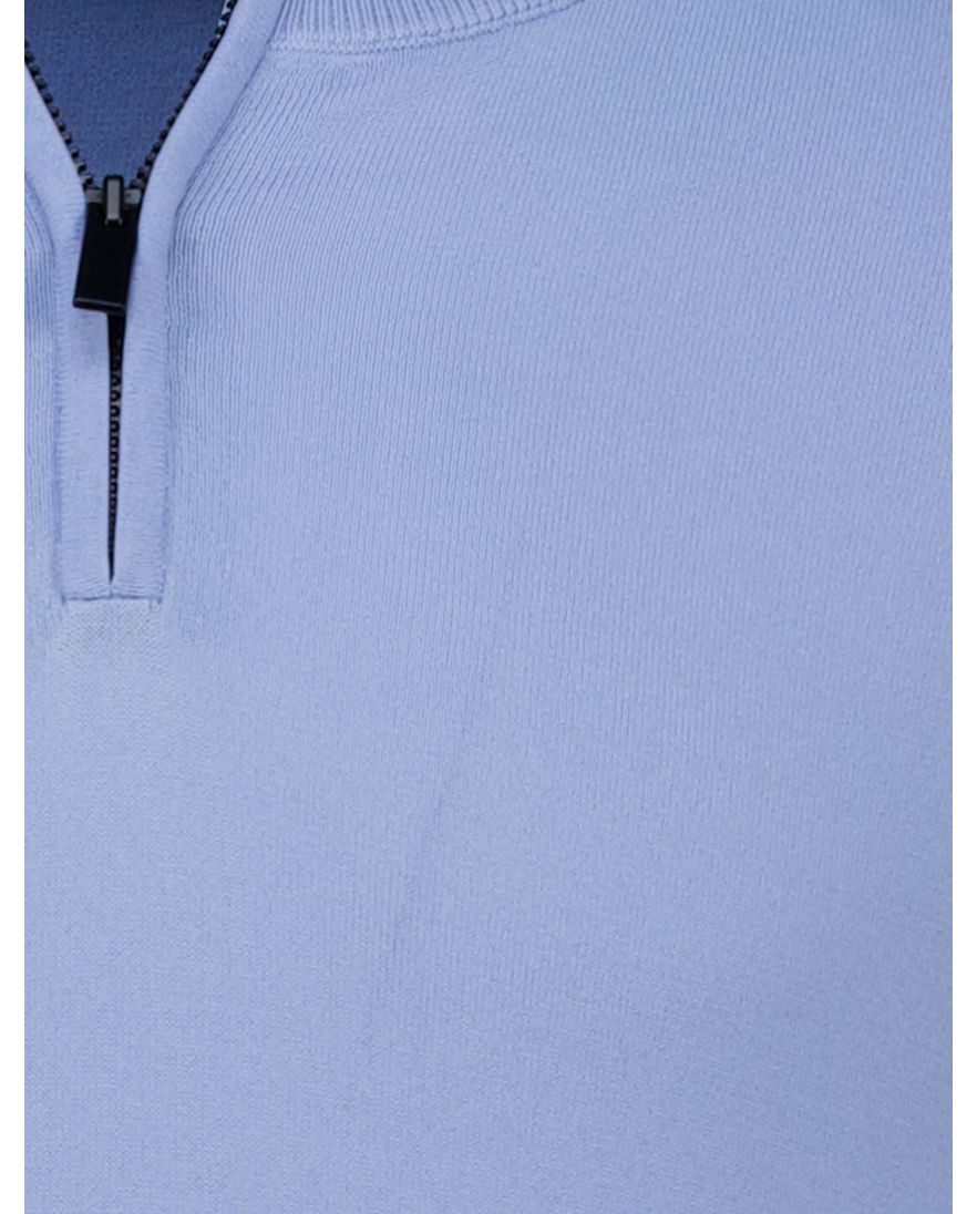 Born with Appetite race half zip trui lichtblauw