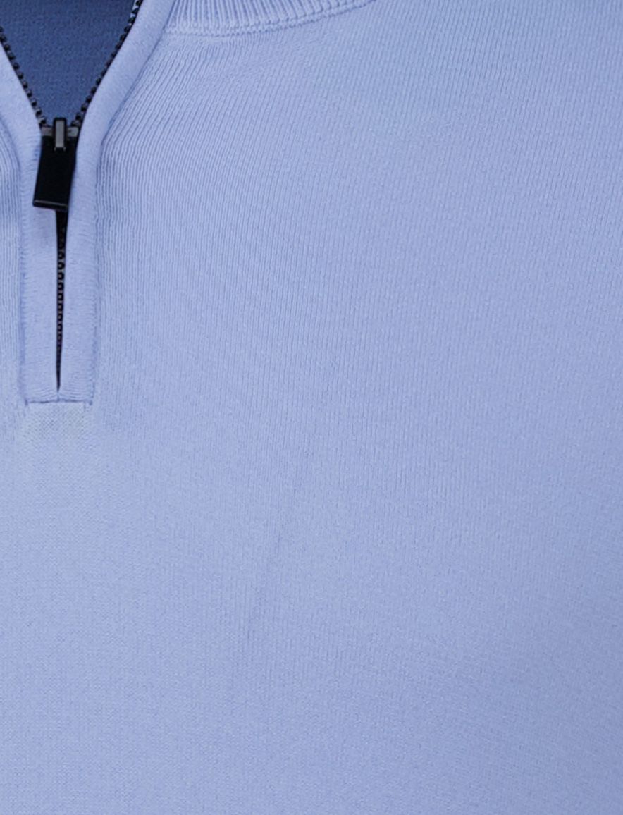 Born with Appetite race half zip trui lichtblauw