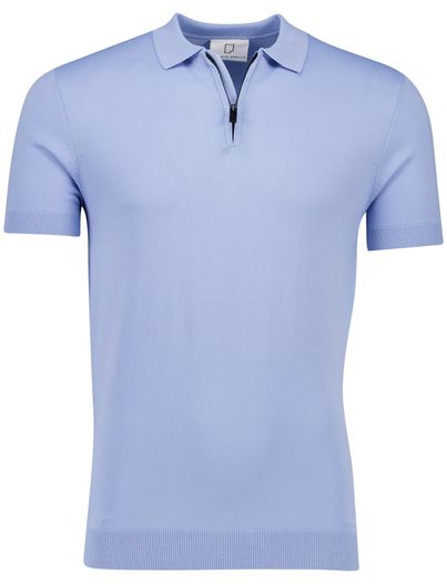 Born With Appetite Born with appetite polo half zip blauw met boord