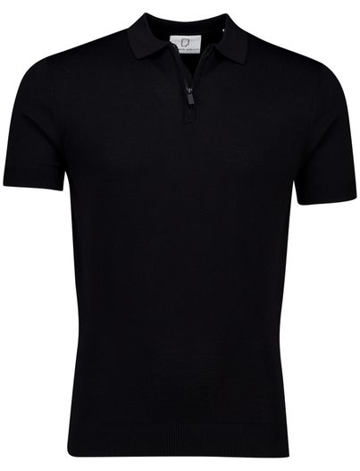 Born With Appetite Born with appetite polo half zip zwart katoen