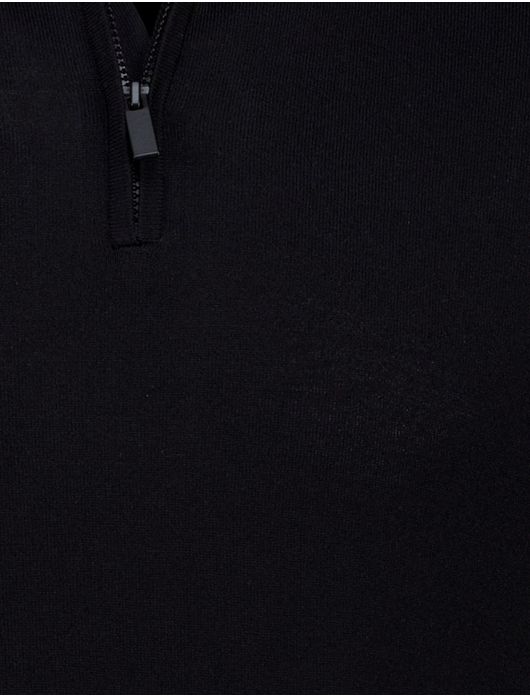 Born with appetite polo half zip zwart