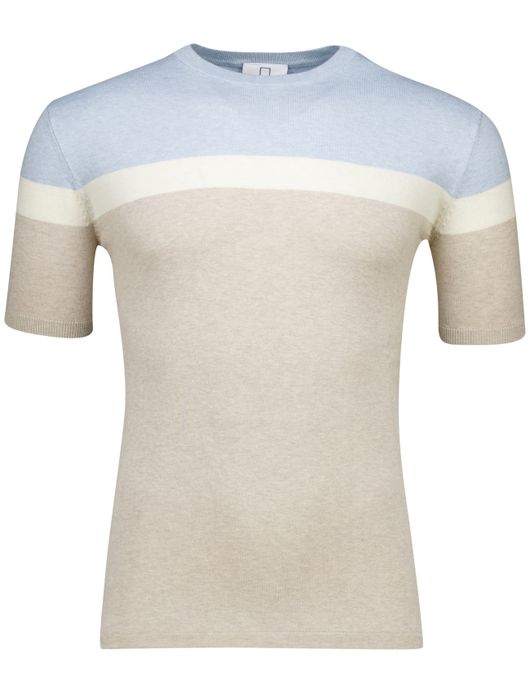 Born with Appetite River knitted T-shirt lichtblauw