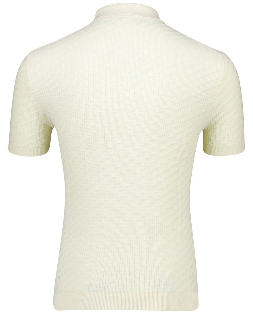 Born with appetite knitted polo creme katoen