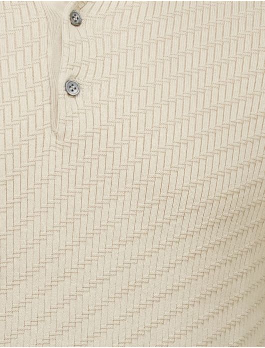 Born with Appetite SImon knitted polo beige