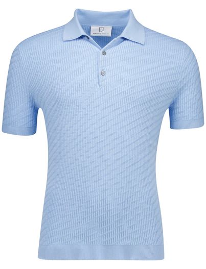 Born With Appetite Born with appetite polo lichtblauw simon knitted korte mouw