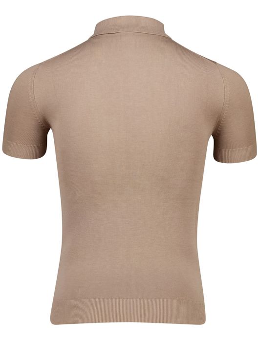 Born with appetite polo wolf knitted bruin effen