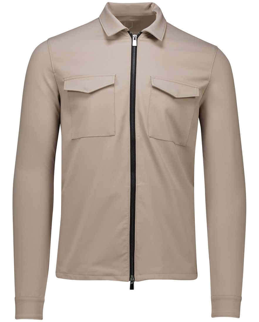 Born With Appetite overshirt met rits beige nylon