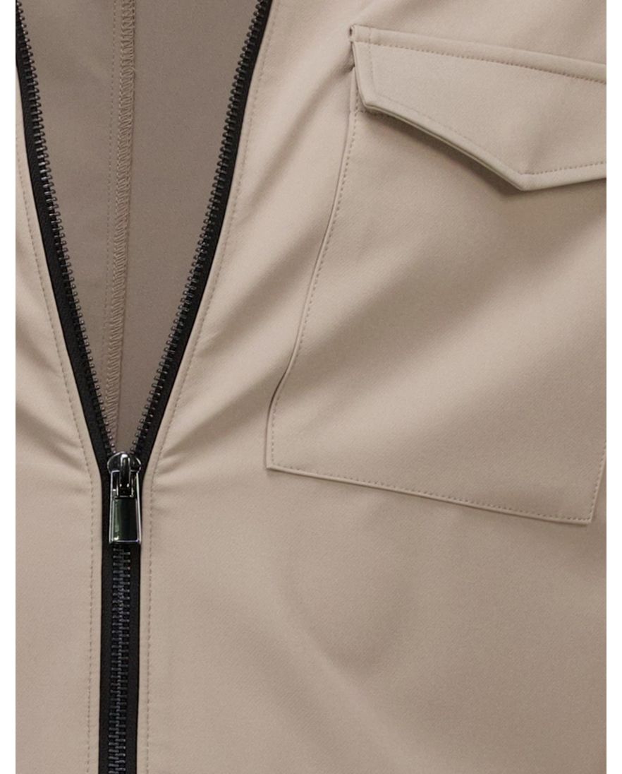 Born With Appetite overshirt met rits beige nylon