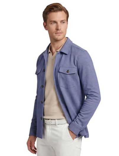 Born With Appetite Born With Appetite Dustin shirtjacket blauw normale fit