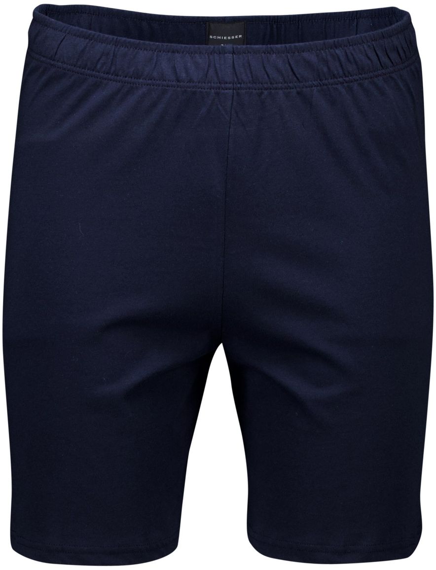 Schiesser shortama rood zwart comfort fit