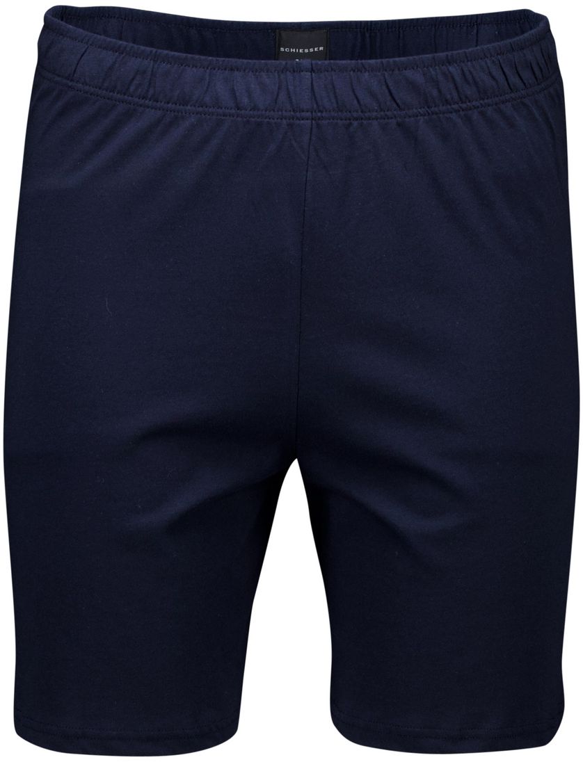 Schiesser shortama rood zwart katoen