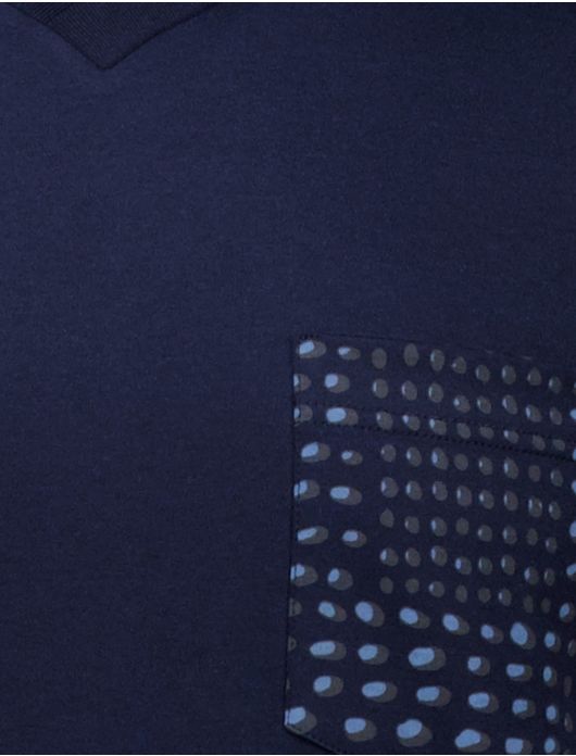 Schiesser single jersey pyjama short donkerblauw