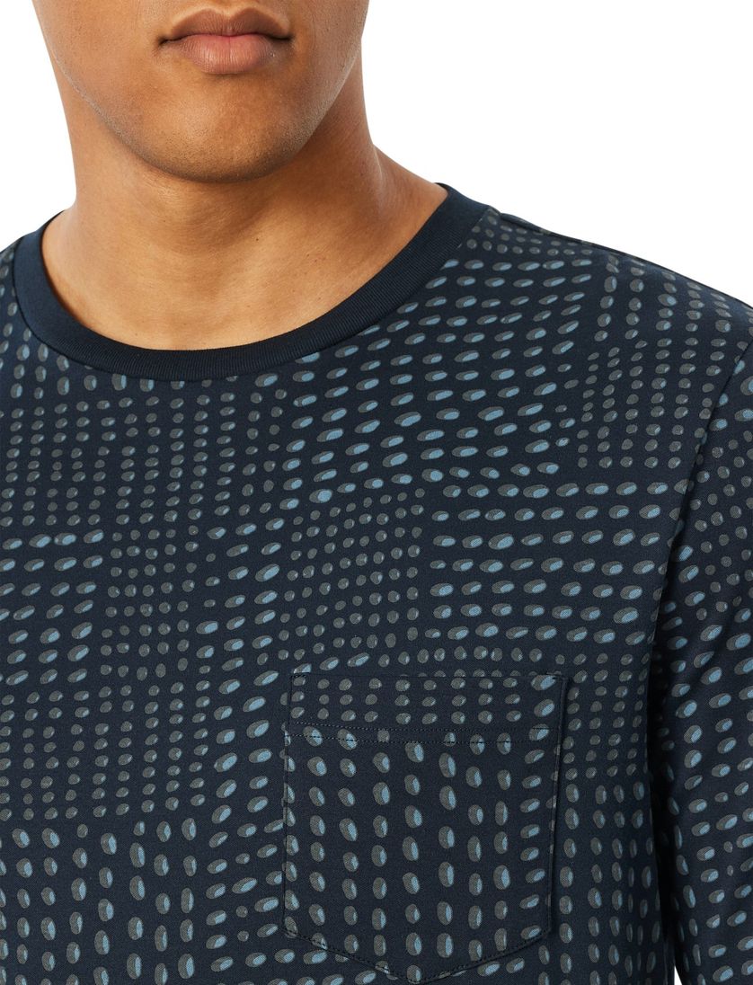 Schiesser pyjama donkerblauw katoen