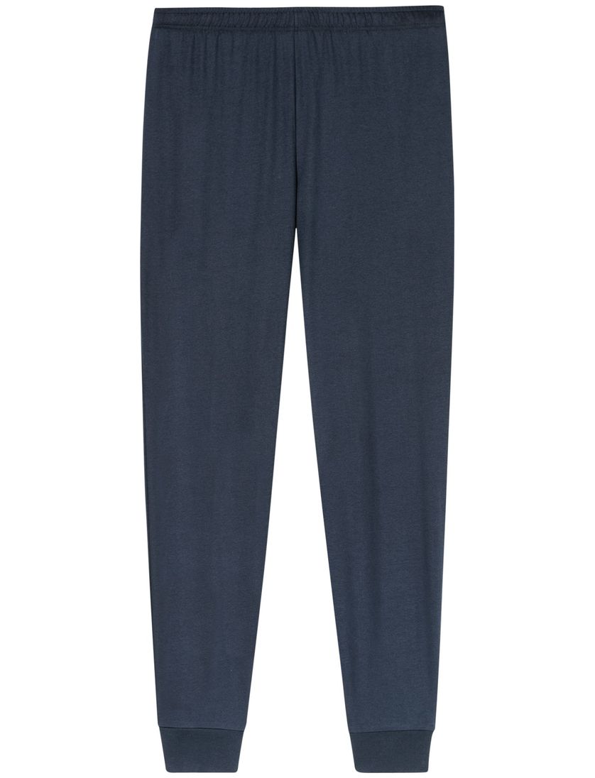 Schiesser pyjama donkerblauw katoen