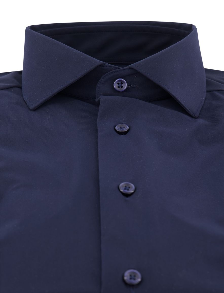 Cavallaro overhemd donkerblauw Tanisco effen