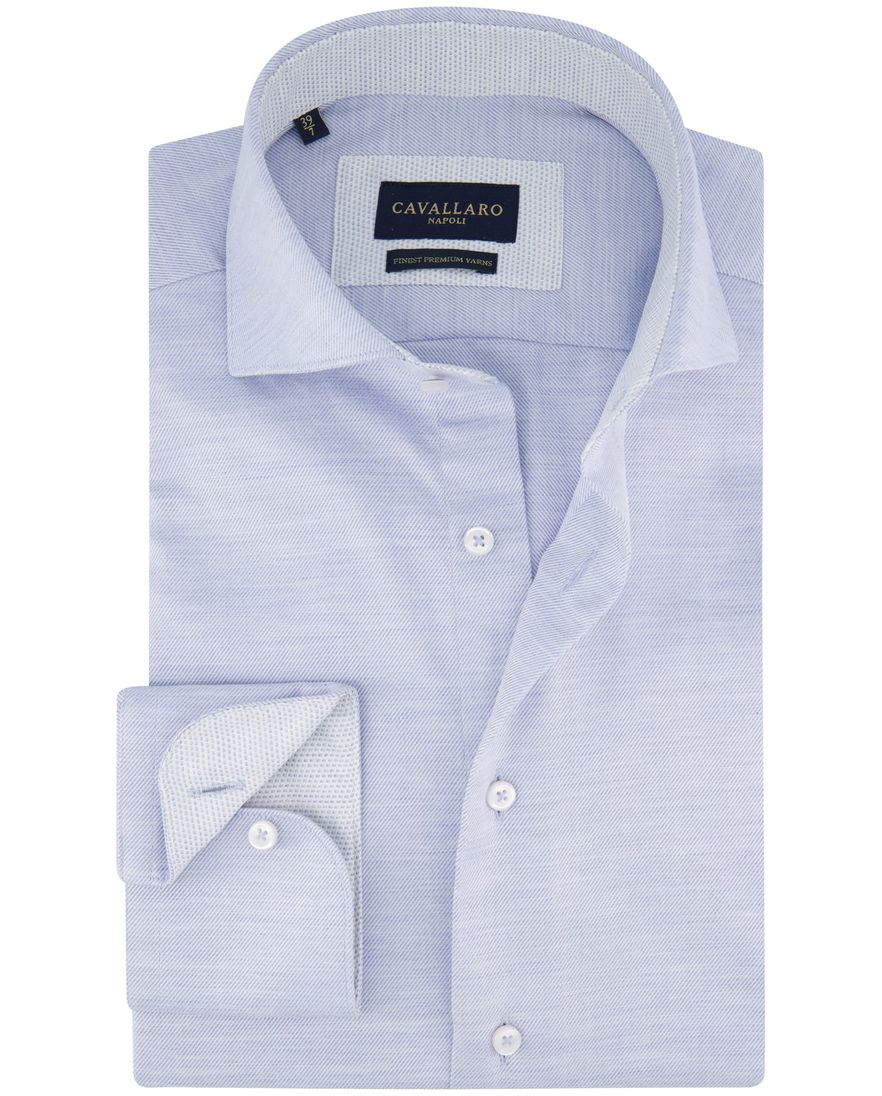 Cavallaro Napoli overhemd lichtblauw Felicio gemêleerd