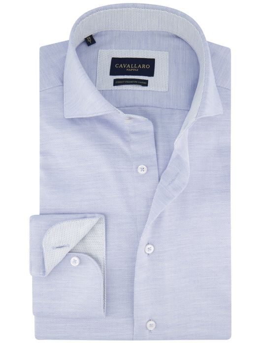 Cavallaro overhemd lichtblauw Felicio gemêleerd