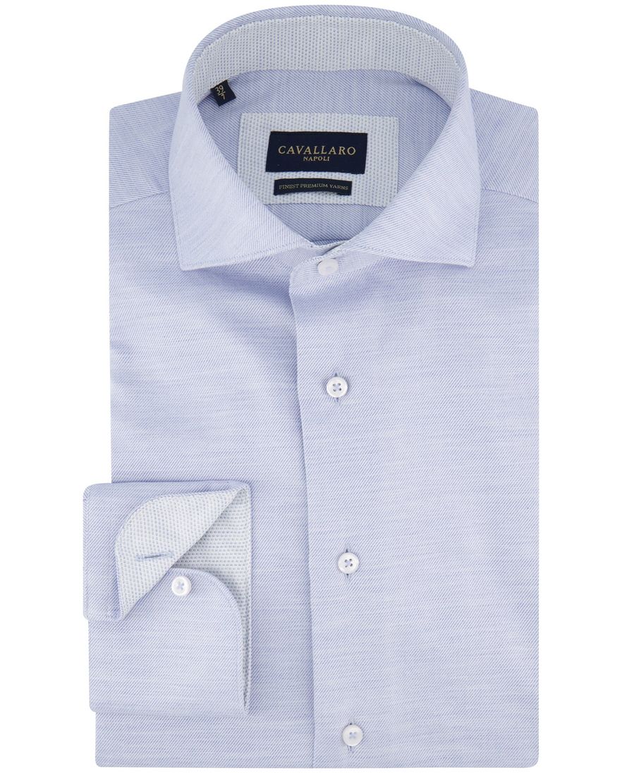 Cavallaro Napoli overhemd lichtblauw Felicio gemêleerd