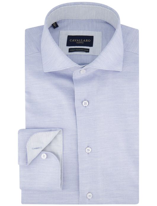 Cavallaro overhemd lichtblauw Felicio gemêleerd