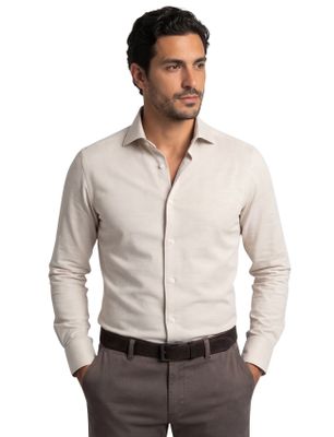 Cavallaro Cavallaro Felicio overhemd beige gebreid lange mouw