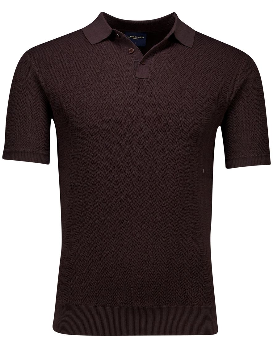 Cavallaro Miro polo gebreid bruin