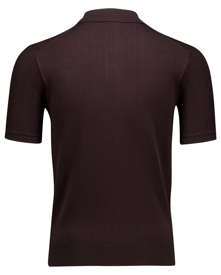 Cavallaro Napoli Miro polo gebreid bruin 3-knoops