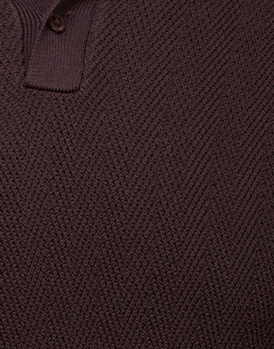 Cavallaro Miro polo gebreid bruin