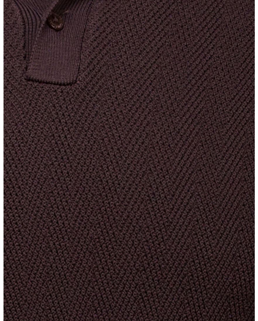 Cavallaro Napoli Miro polo gebreid bruin 3-knoops