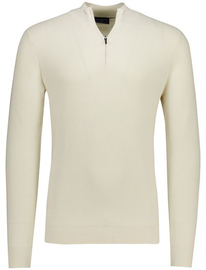 Cavallaro off white Napoli Pulciano half zip trui
