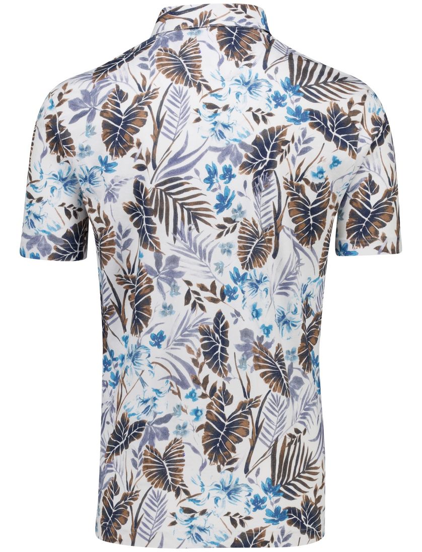 Eden Valley polo wit geprint pique