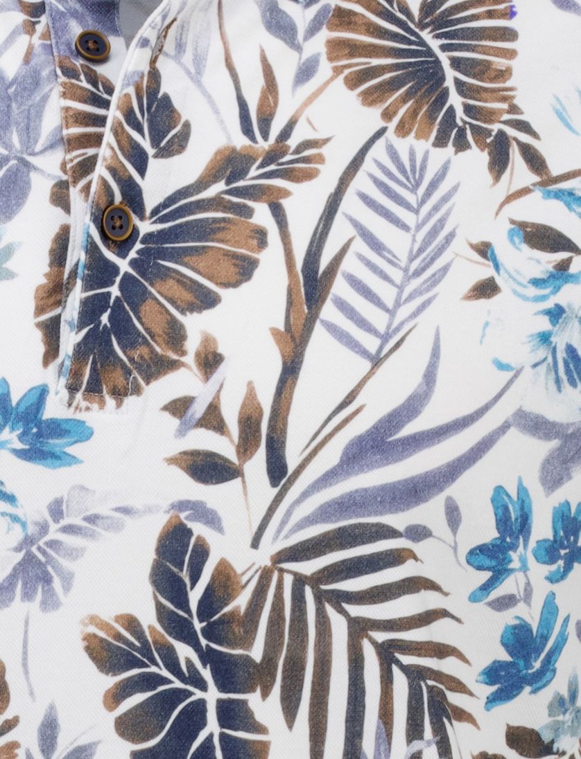 Eden Valley polo wit geprint pique