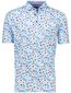 Eden Valley polo blauw bloemen geprint pique