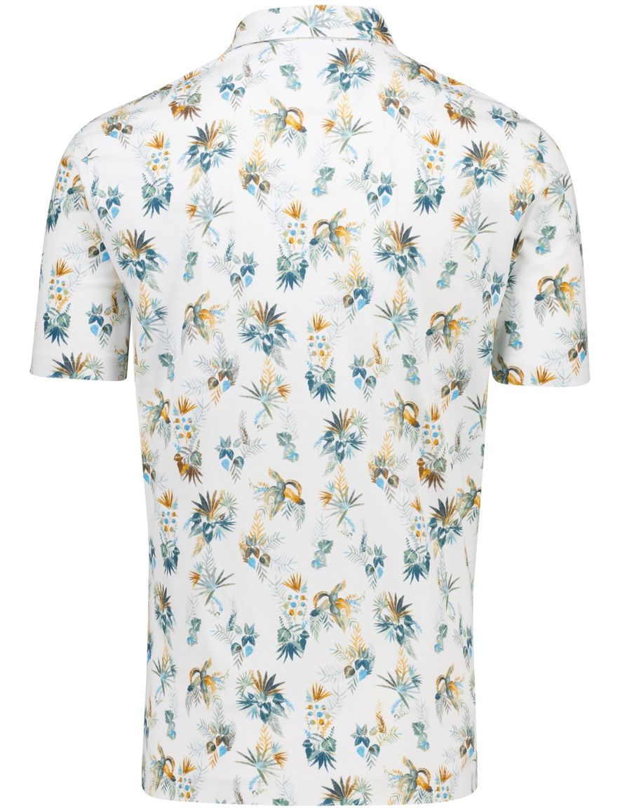 Eden Valley polo wit geprint korte mouw katoen