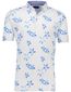 Eden Valley polo wit met blauwe print katoen