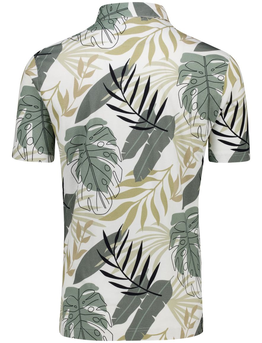 Eden Valley polo groen geprint katoen