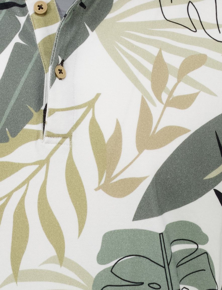 Eden Valley polo groen geprint katoen