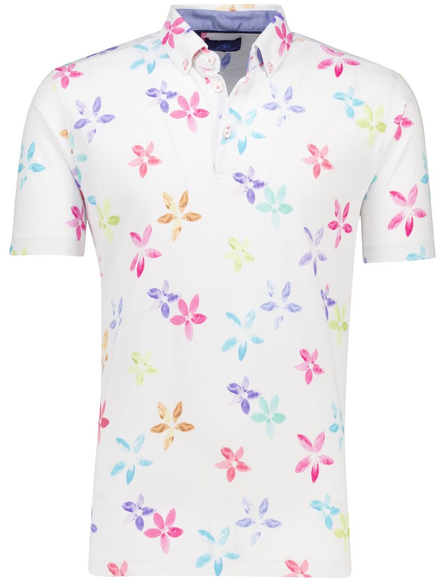 Eden Valley polo wit regular fit korte mouw katoen