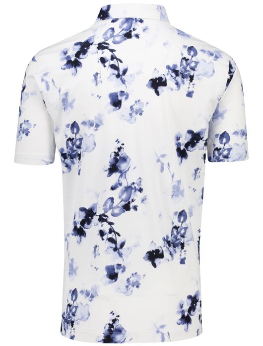 Eden Valley polo wit geprint korte mouw