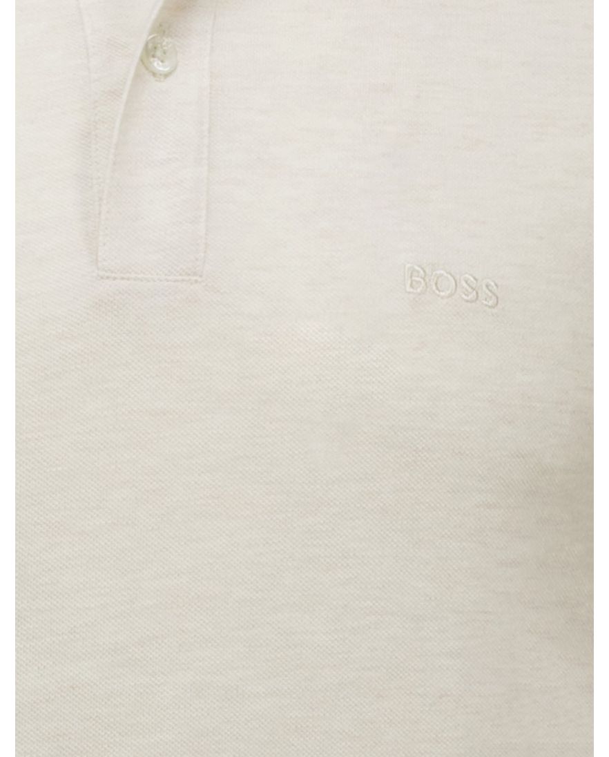 Boss Black Pallas pique polo beige katoen normale fit