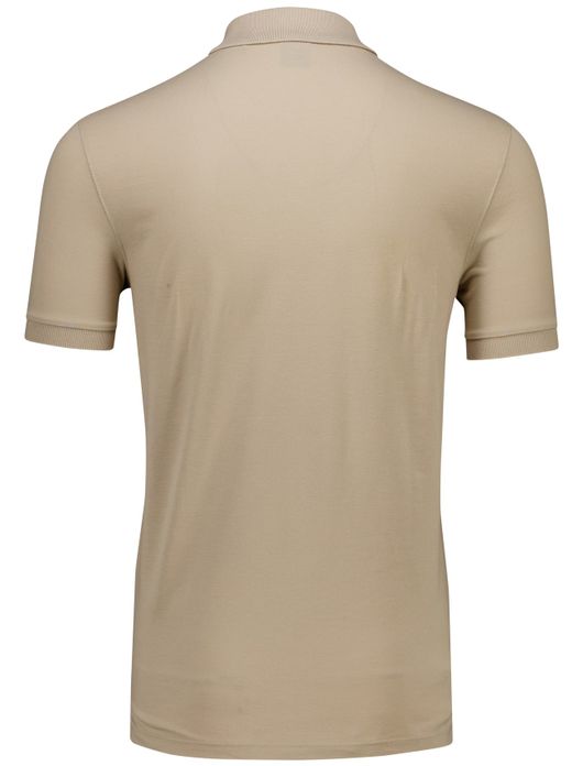 BOSS polo korte mouw beige effen Pallas