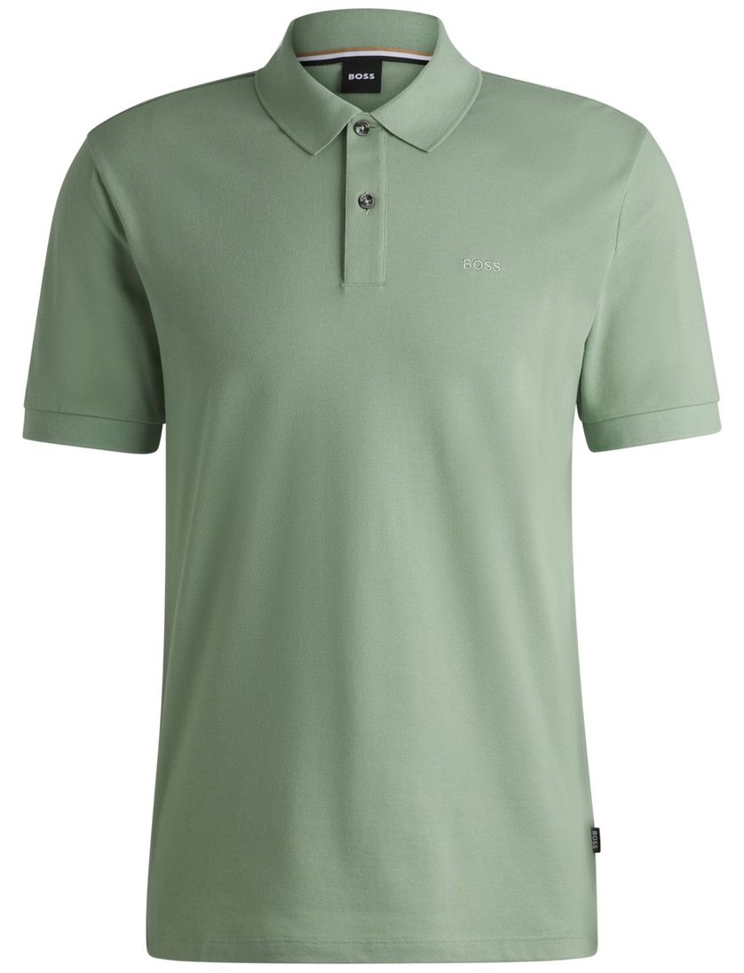 Bonneterie poloshirt Pallas groen 2-knoops