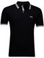 katoenen Boss Green Paddy polo effen zwart normale fit