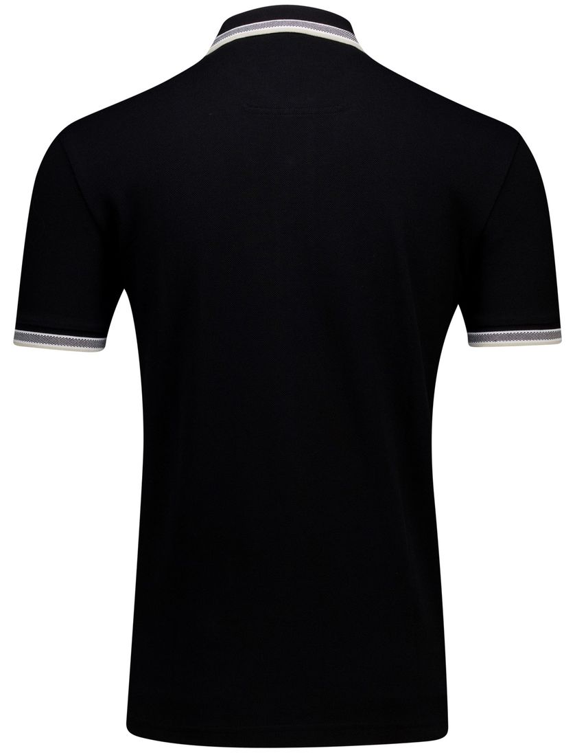 katoenen Boss Green Paddy polo effen zwart normale fit