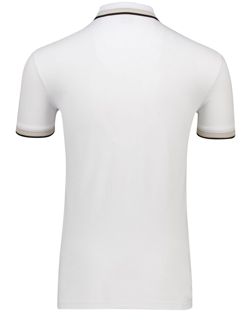 Boss Green paddy polo wit effen normale fit katoen