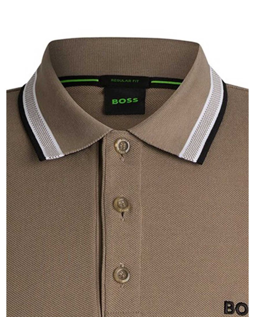 BOSS Green Paddy poloshirt bruin katoen