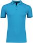 katoenen Boss Green polo effen blauw normale fit